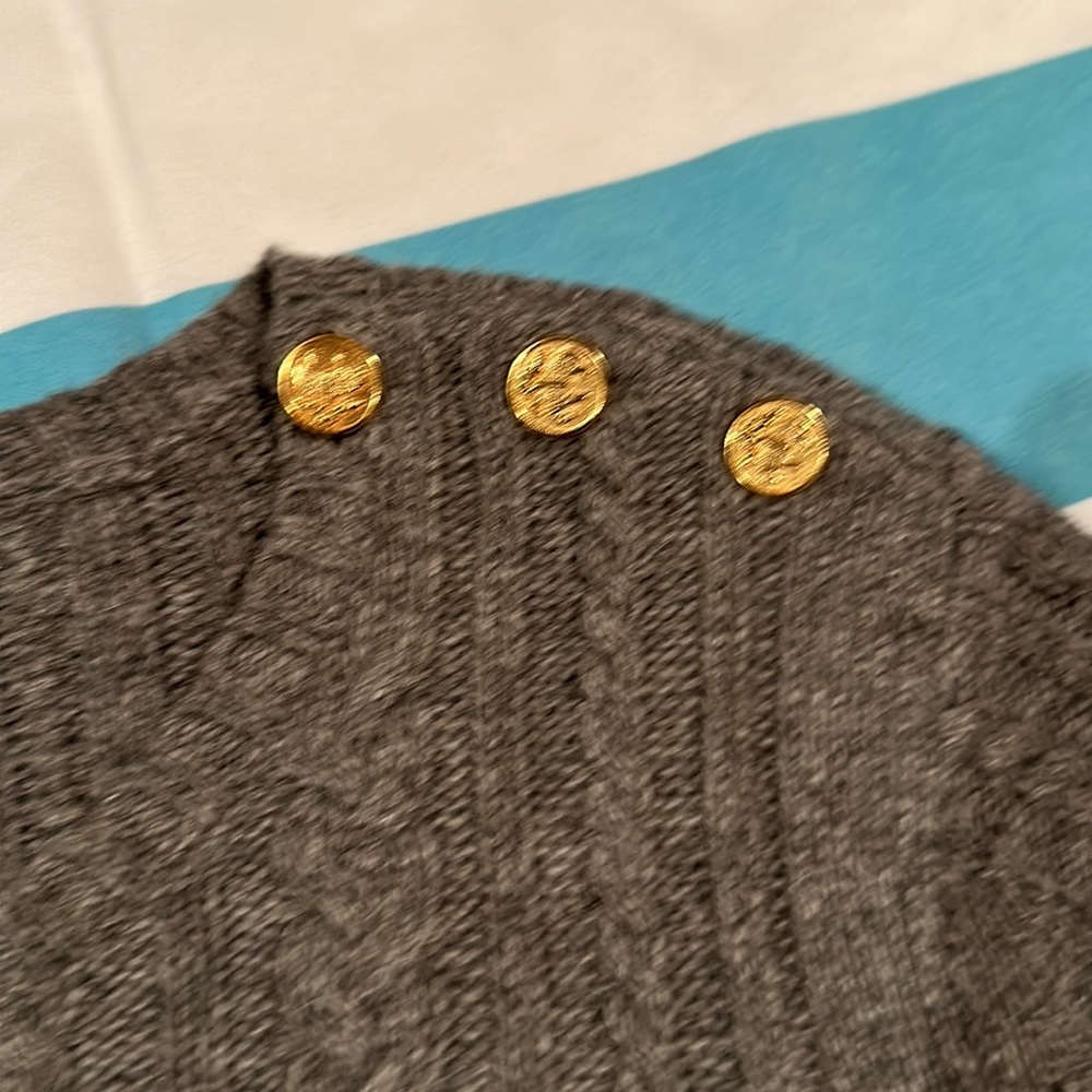 EUC Brooks Brothers women’s cable knit grey sweater dress, size L - Picture 5 of 8